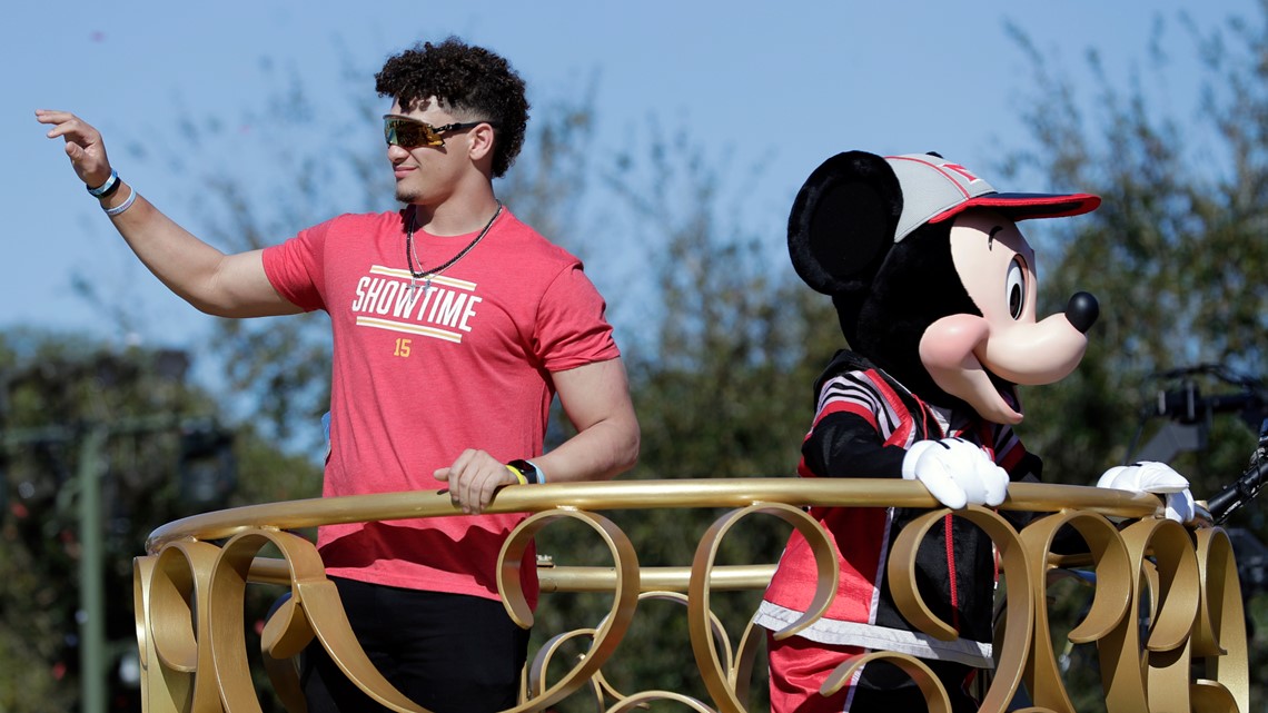 Patrick Mahomes takes to Disney World for Super Bowl MVP parade