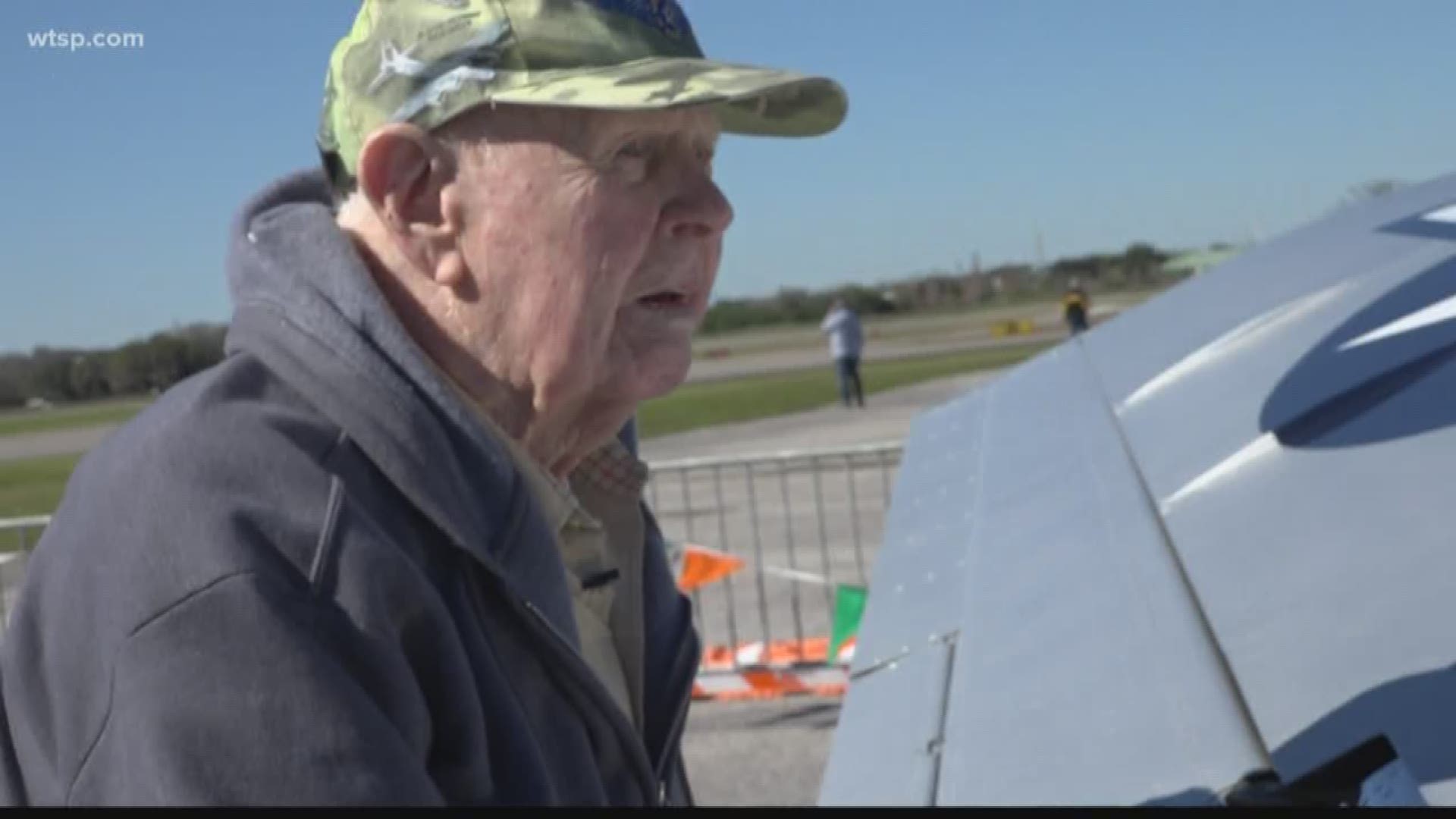 The roar of the engines could be heard while they were still far off. A crowd had gathered to see a pair of WWII era planes land at Tampa Executive Airport.