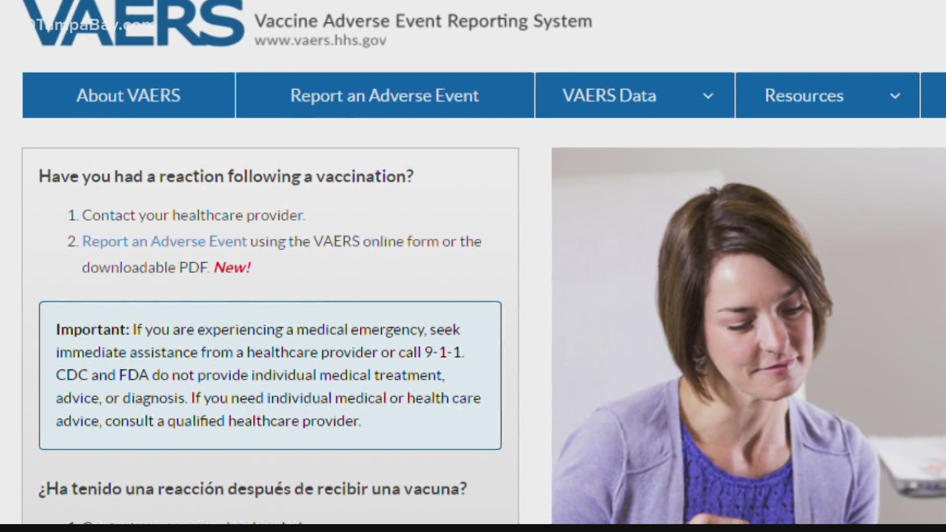 Anyone can report potential vaccine side effects to the VAERS database but doctors warn those reports are not verified evidence.