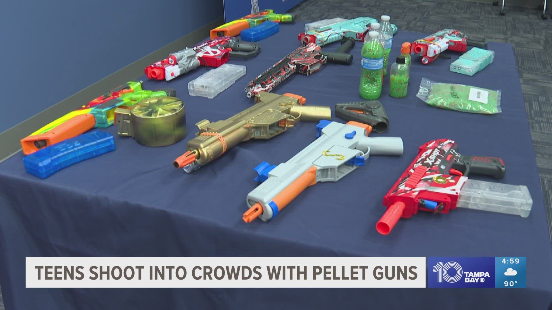 More than 200 teens were in and around the downtown St. Pete area when several teens started shooting the pellets in the crowd.