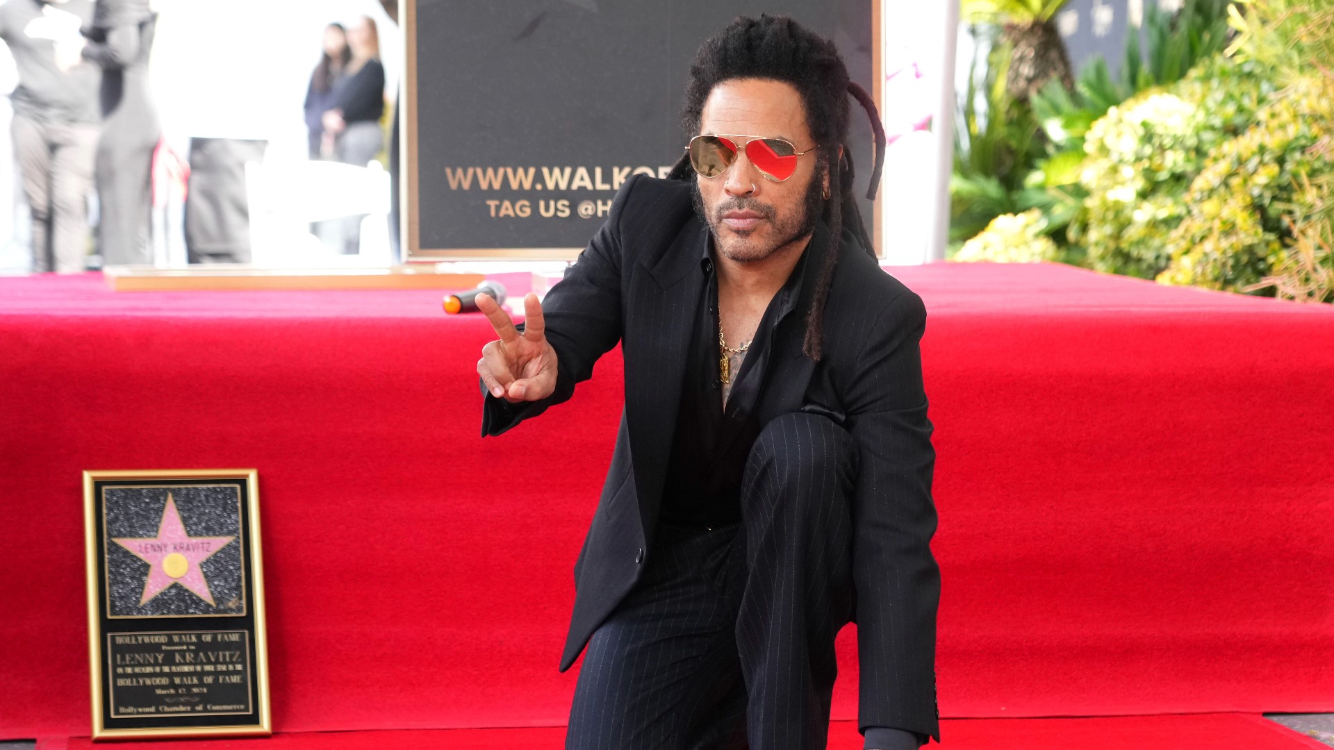 Lenny Kravitz received a star on the Hollywood Walk of Fame, Tuesday, March 12, 2024, in Los Angeles.