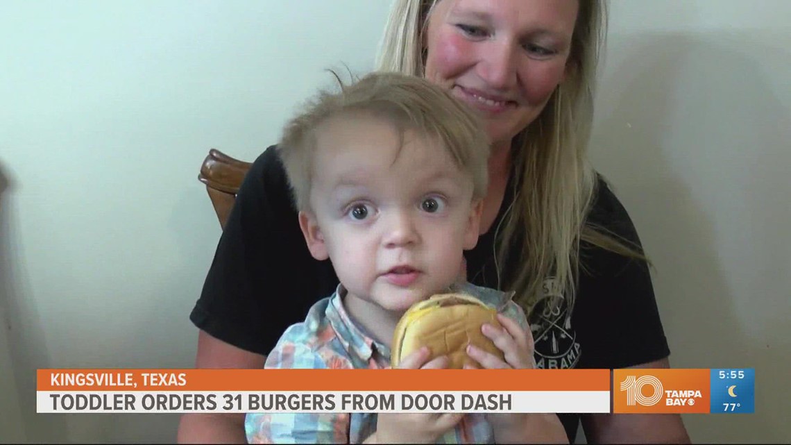 Texas toddler orders 30+ cheeseburgers while mom isn't looking