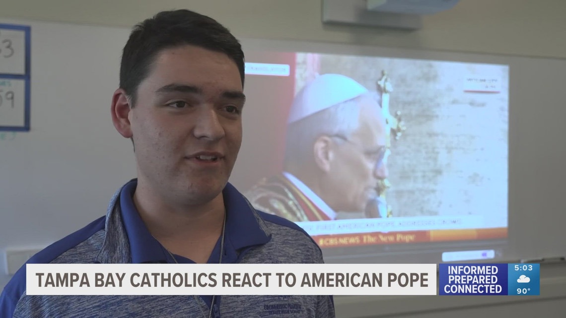 Catholics in Tampa Bay celebrate historic election of first American pope | wtsp.com