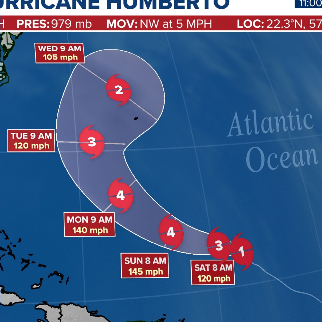 Hurricane Humberto forms in the Atlantic | See the track and models ...