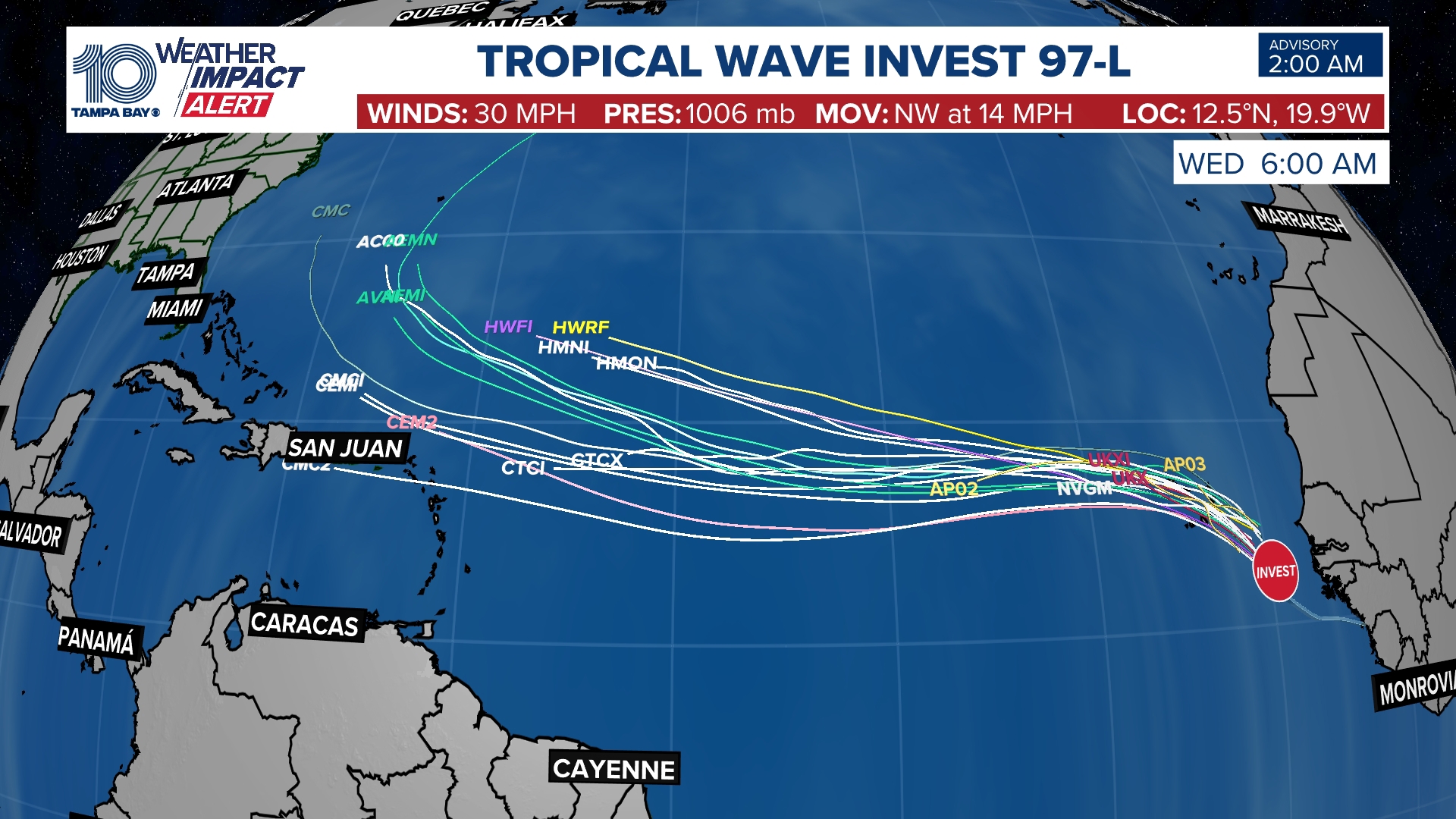 National Hurricane Center watching 3 systems in the Atlantic | wtsp.com