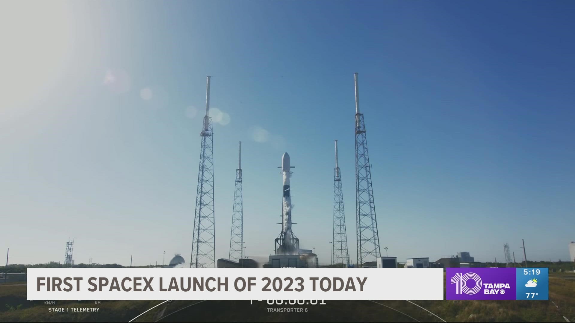 SpaceX blasted off its Falcon 9 rocket Tuesday morning, sending the Transporter-6 mission to low-Earth orbit.