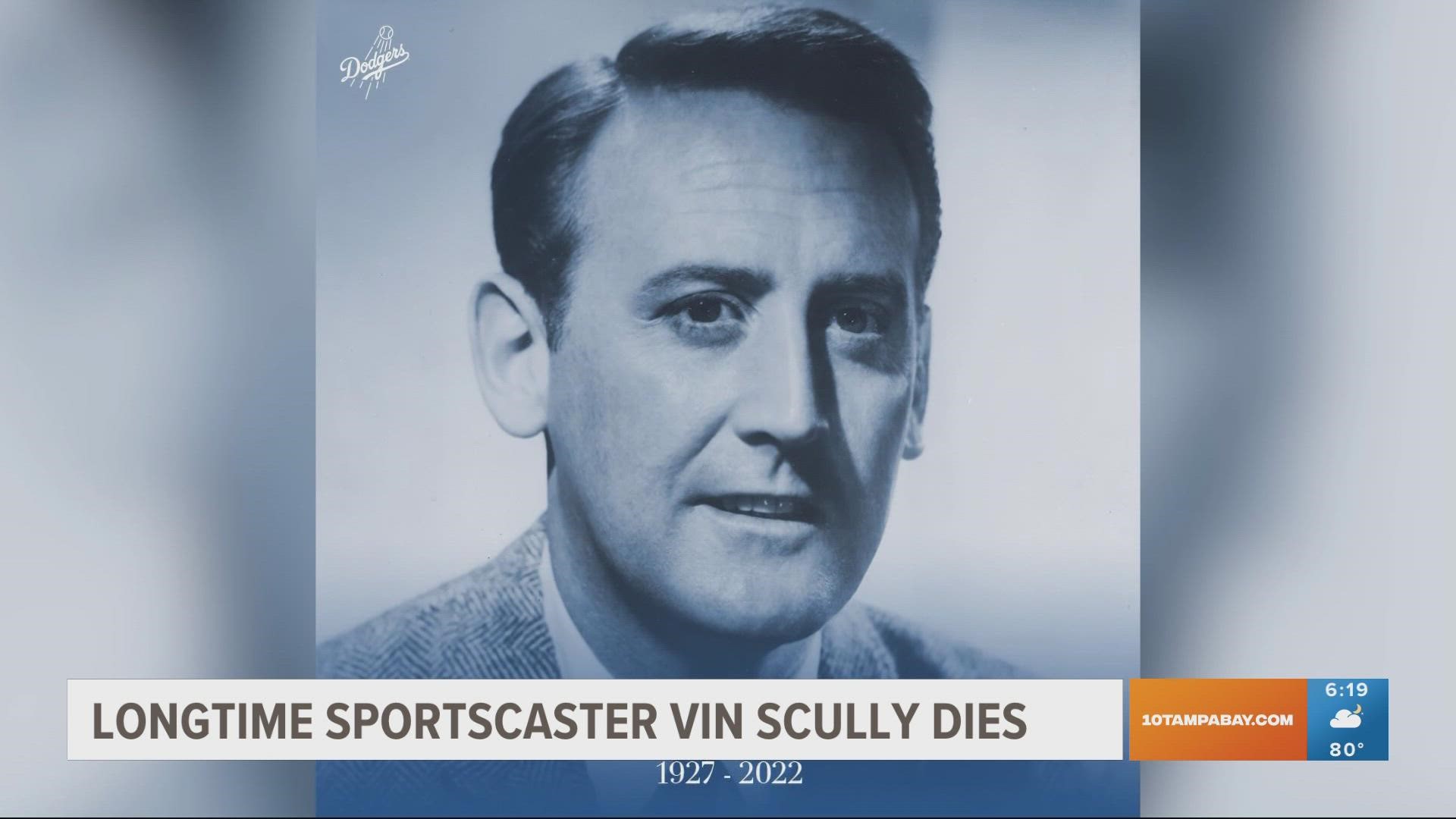 LA Dodgers Vin Scully Forever The Voice Of Dodgers 1927-2022