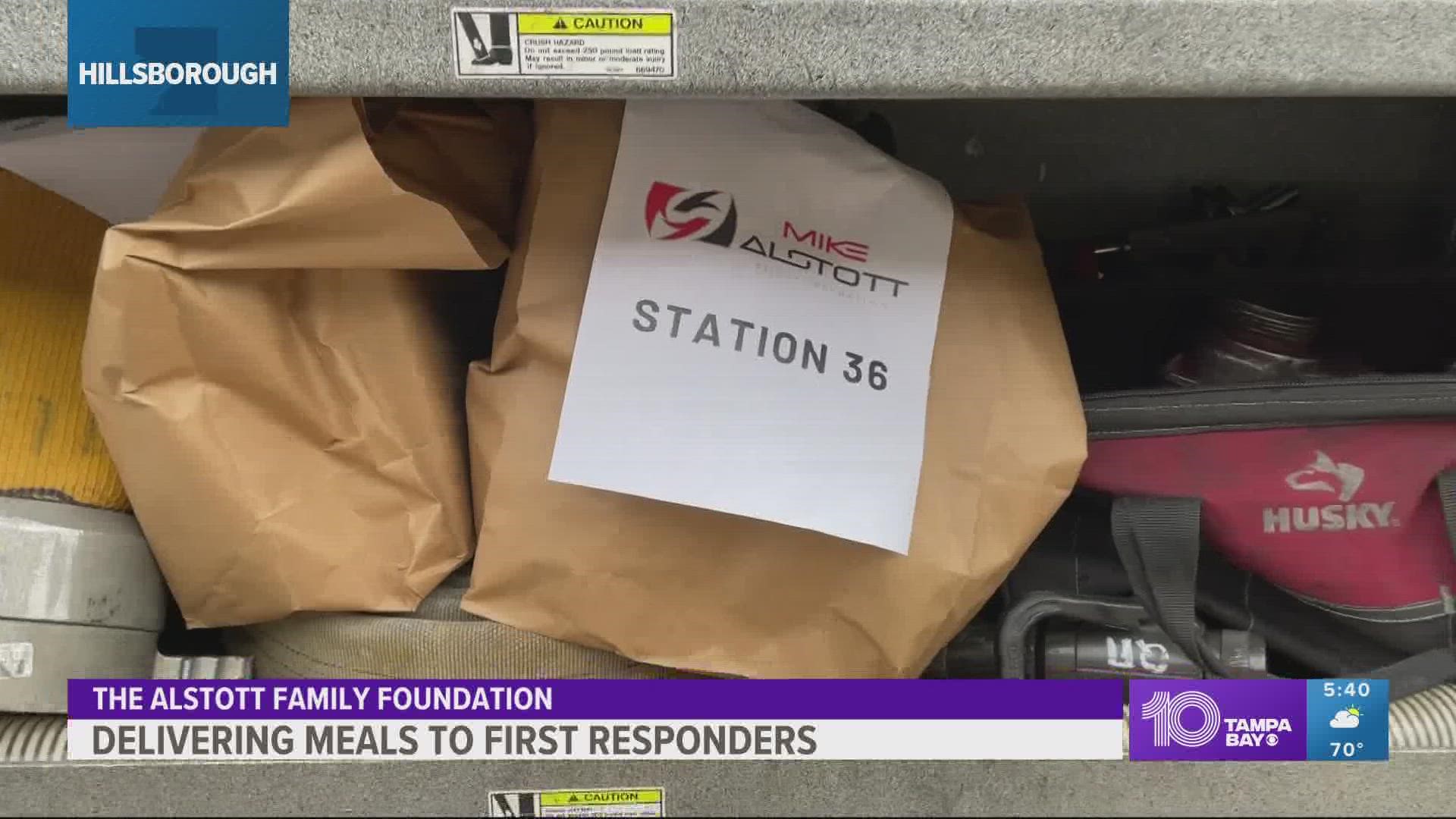 A few local organizations are teaming up to deliver thanksgiving meals to first responders.