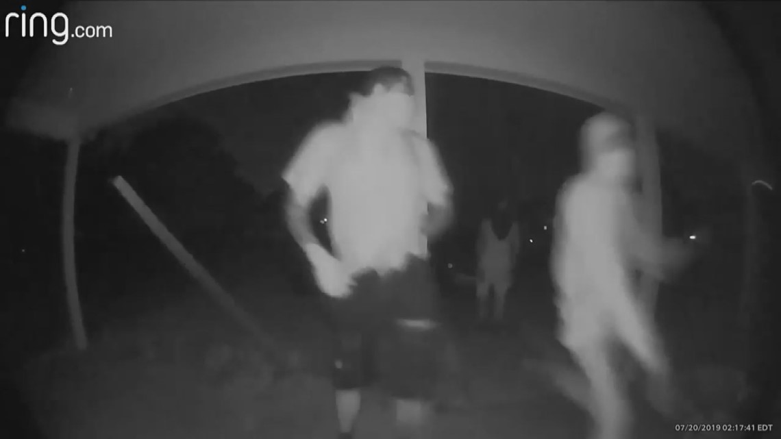 Deputies hope some 30-second surveillance video from a homeowner's Ring doorbell can lead to three arrests.

The suspects kicked in the front door of the home on Eaton Avenu around 2:17 a.m. Saturday, according to the Polk County Sheriff's Office. Upon waking up the family, including children, the suspects demanded money at gunpoint.

Authorities say the suspects got away in a white, four-door Nissan or Hyundai.