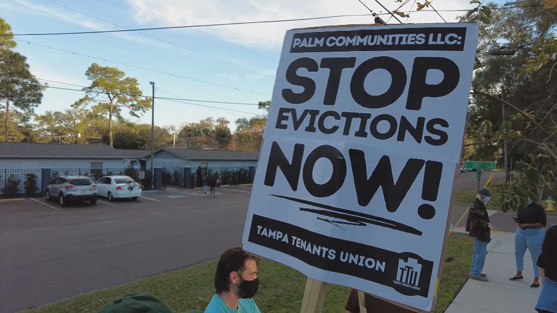 Tampa renters protest eviction notice