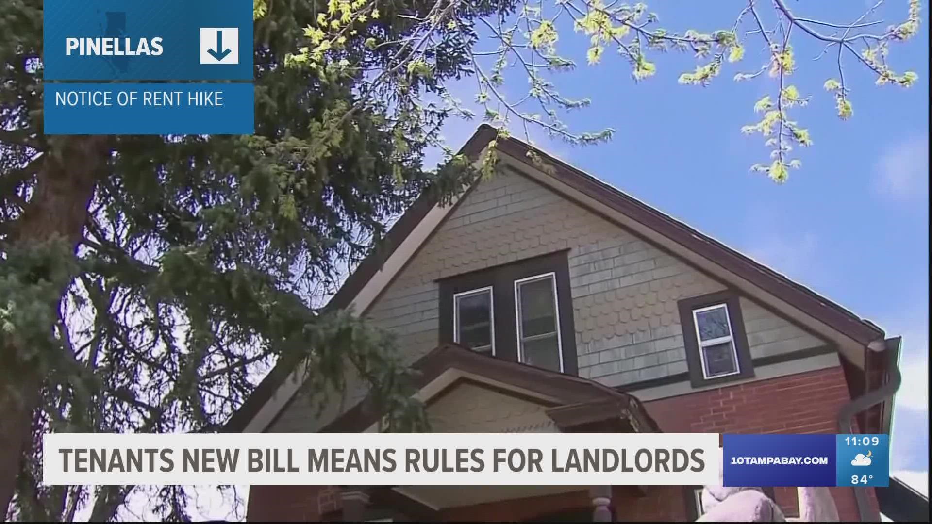 It sets requirements for landlords to notify renters about fees and rent hikes.