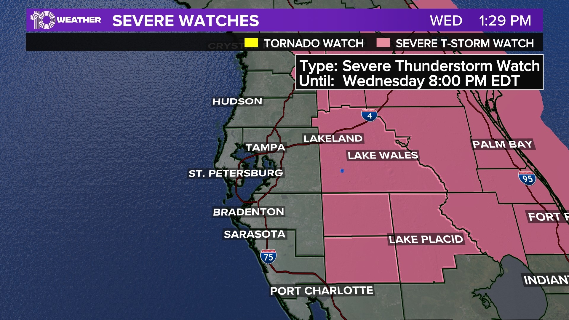 Severe thunderstorm watch issued for parts of Tampa Bay | wtsp.com