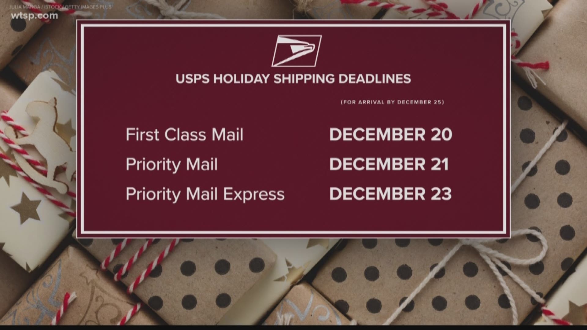 10News reporter Thuy Lan Nguyen has more on holiday shipping deadlines.