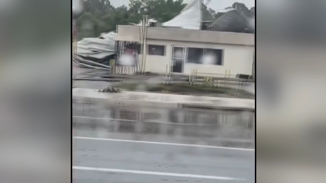 Video shows damage after storm rips through Homosassa
