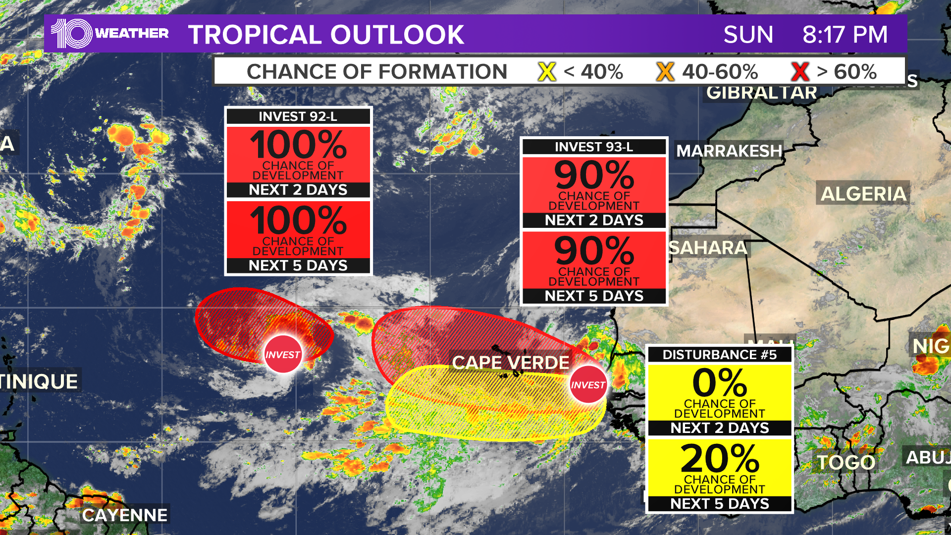 NHC monitoring 4 areas of tropical development | wtsp.com