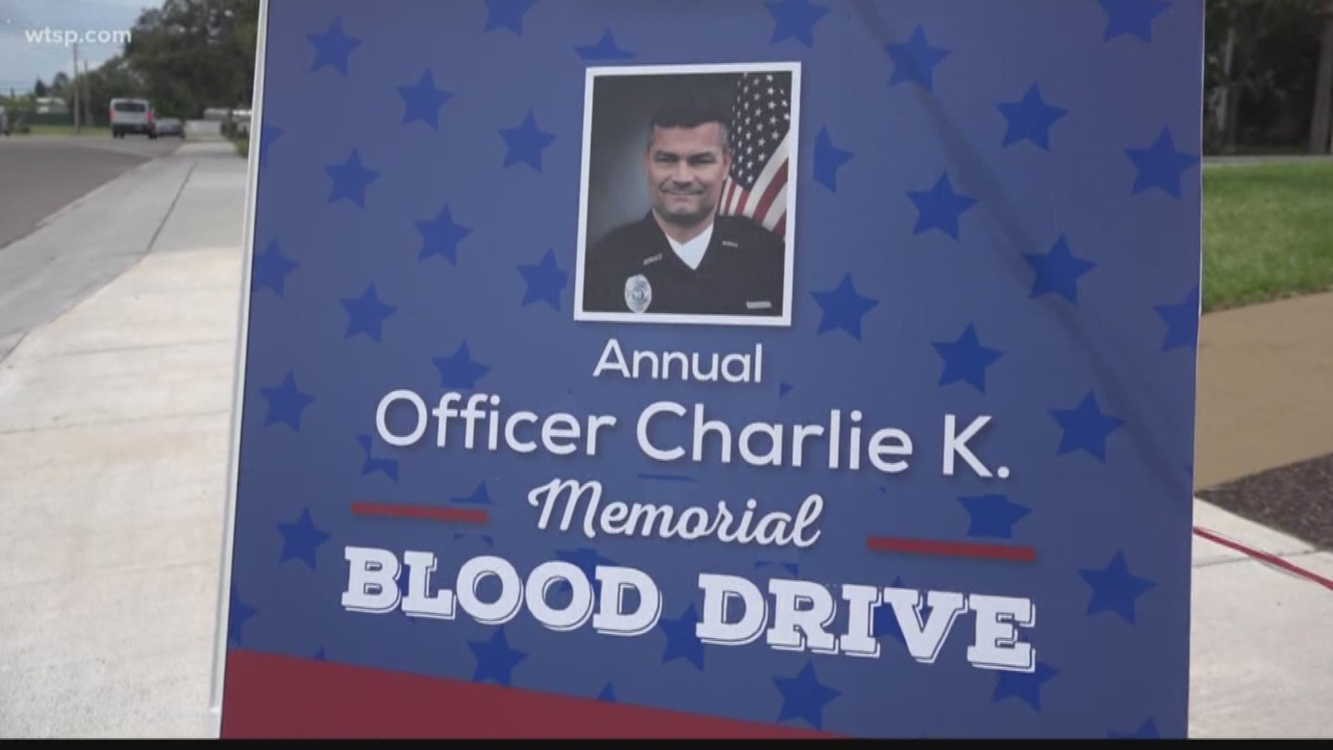 On December 21, 2014, Tarpon Springs Police Officer Charles Kondek, Jr. was shot and killed in the line of duty. He left behind a wife and five children.

On what would have been Charlie's 50th birthday, his wife, Teresa, hosted a blood drive in his honor.