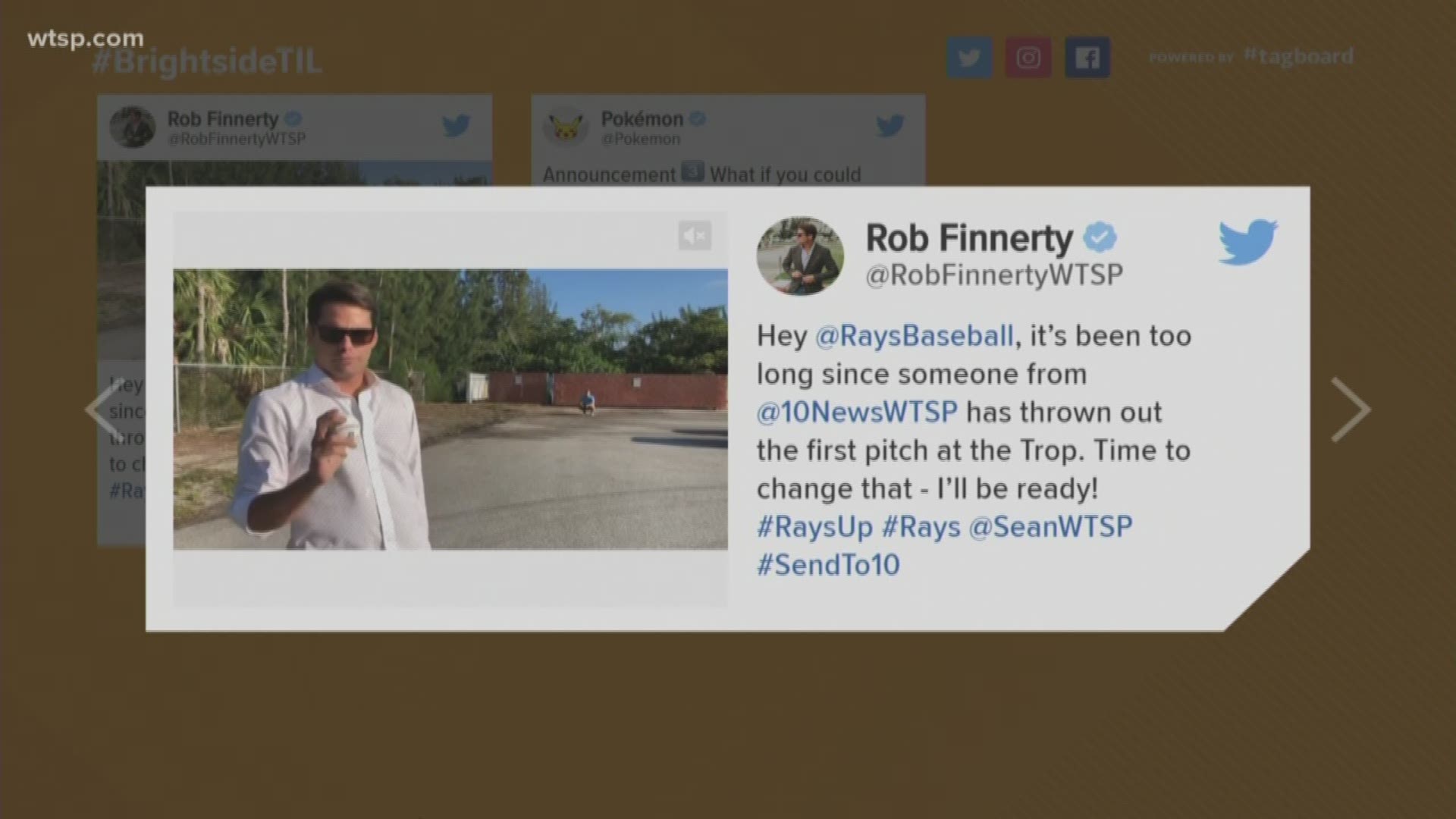 The Tampa Bay Rays say if Rob Finnerty can get 1,000 retweets on his video, the first pitch is all his. https://on.wtsp.com/2wt9A5k