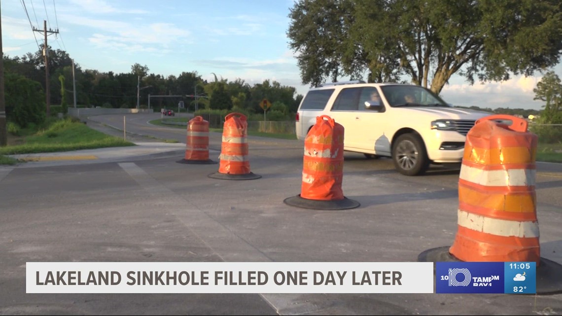 Lakeland sinkhole filled, but concerns still linger