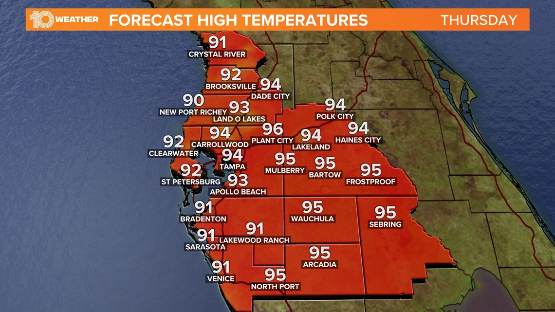 Heat Advisory In Effect Across Parts Of Tampa Bay Area | Wtsp.com