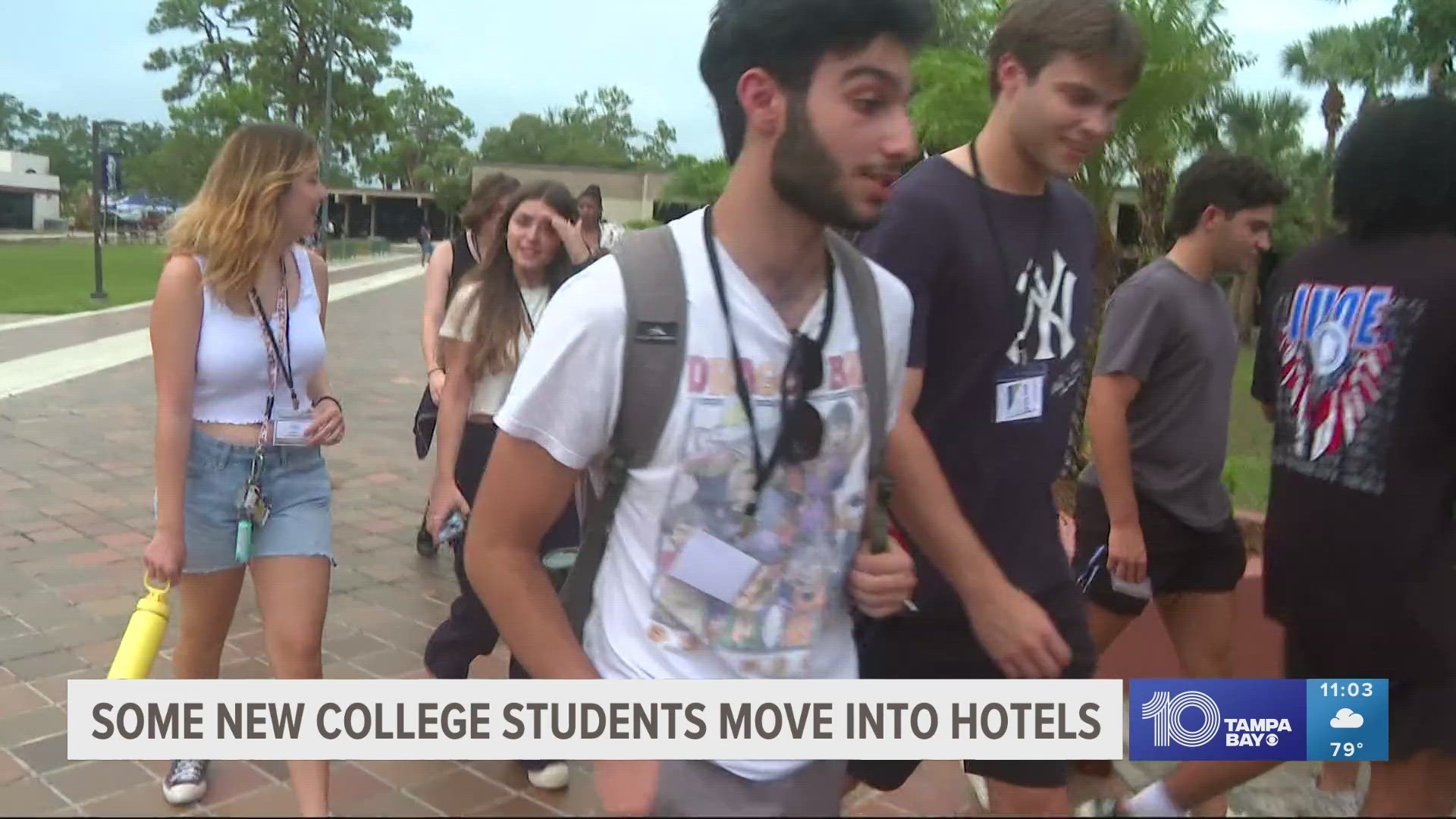 Students at New College in Sarasota are settling into college life after moving in on Sunday.