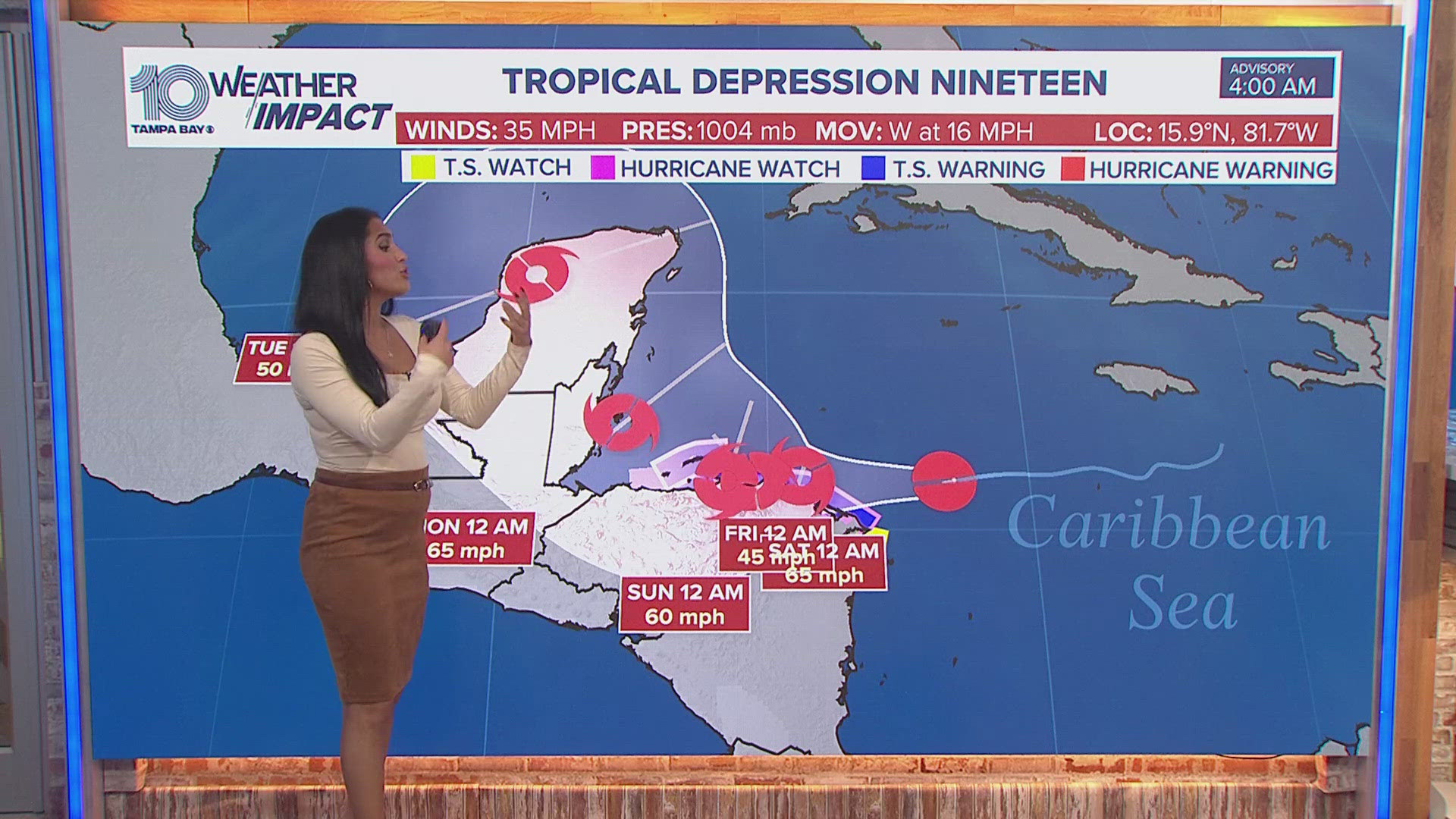 The depression is expected to spend more time over land and could get ripped up by winds. This could lead to a rain-maker rather than a tropical system.