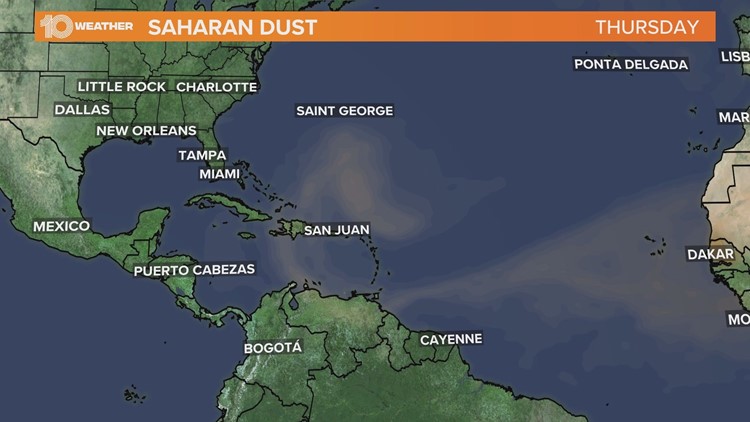 Saharan dust continues to bake Puerto Rico with record heat