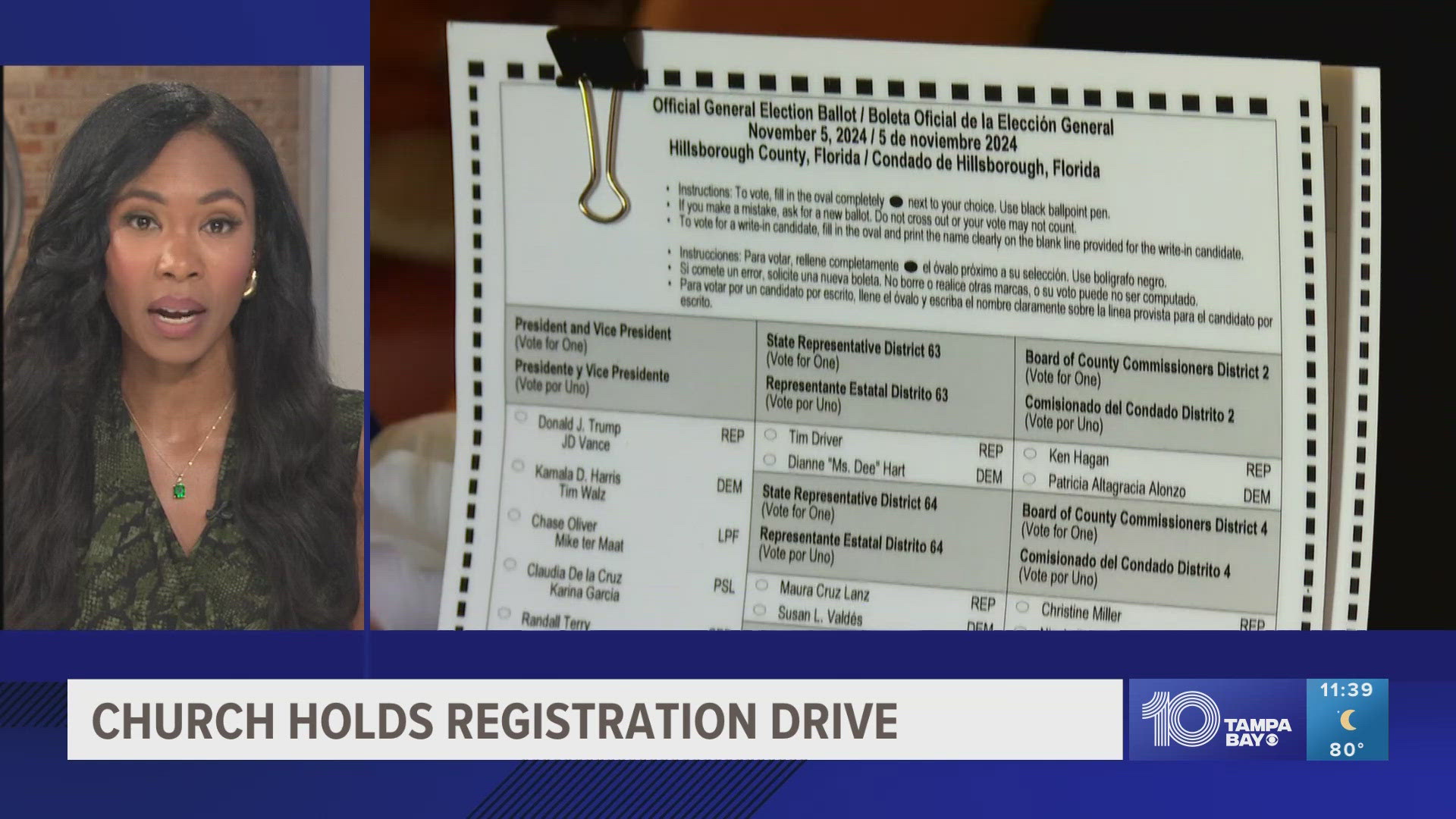 St. Paul Lutheran Church held a voter registration drive Sunday evening.