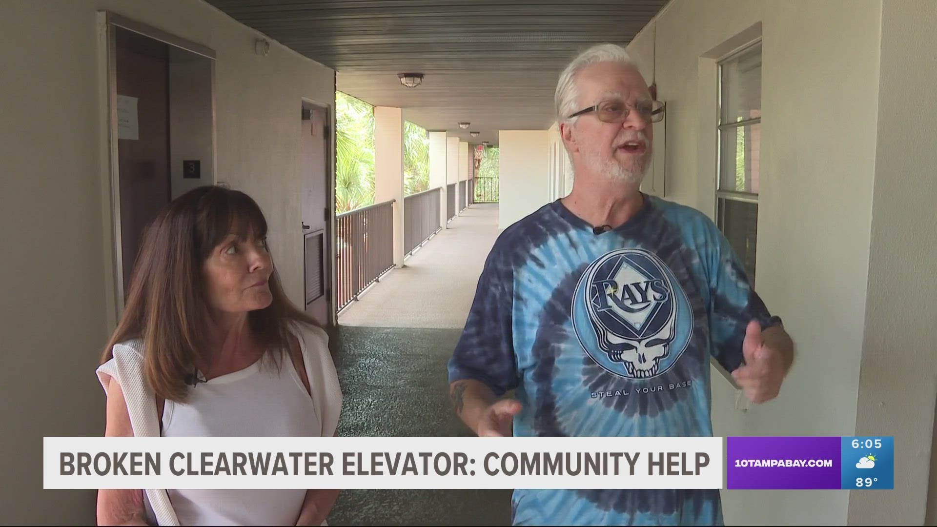 A Clearwater condo complex elevator has been broken since May 10. For the elderly residents on the top floors, every trip up and down the stairs is difficult.