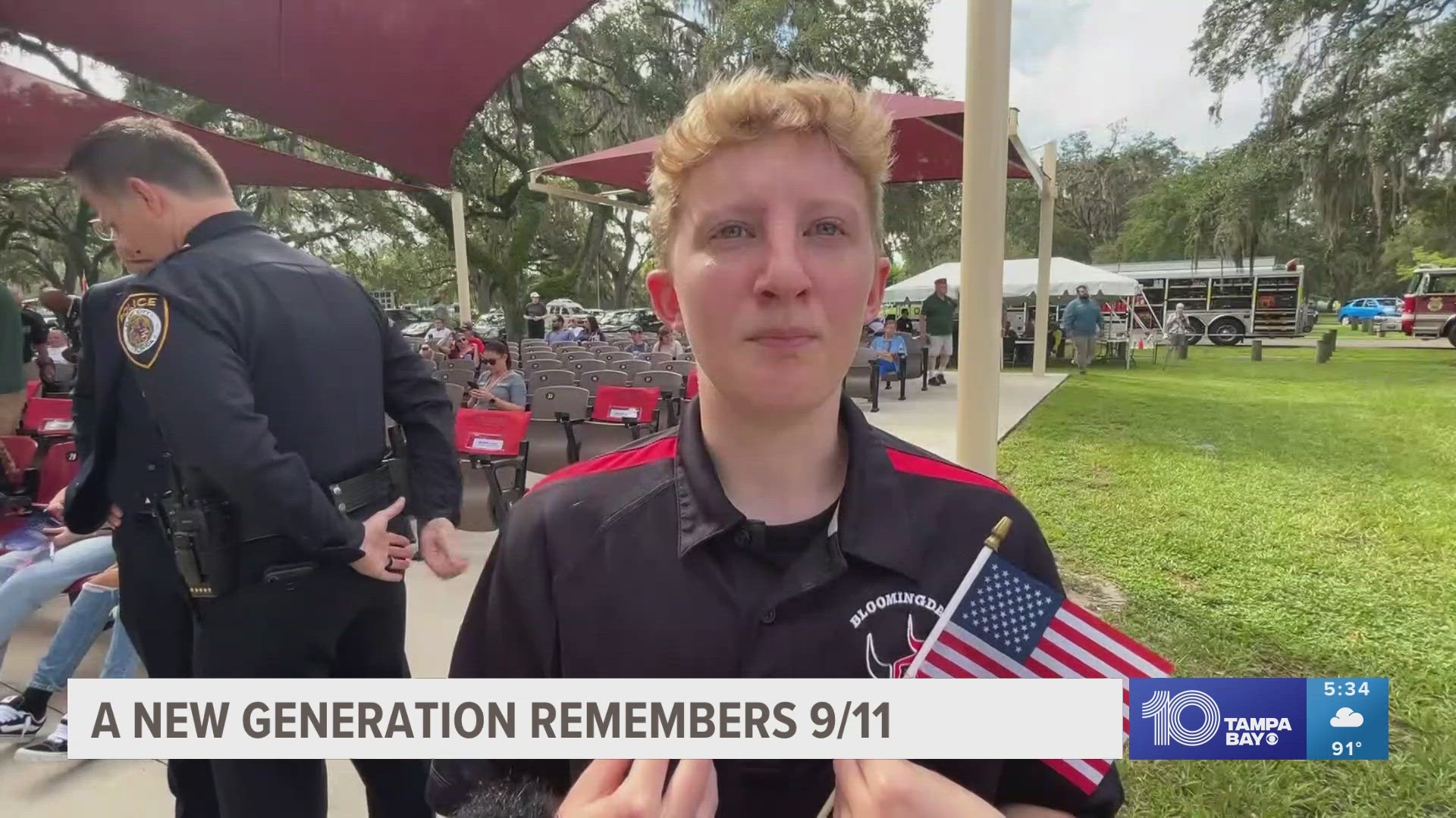 Hillsborough County organizers decided the best way to honor the past was to look toward the future, by inviting dozens of ROTC members and students to the service.