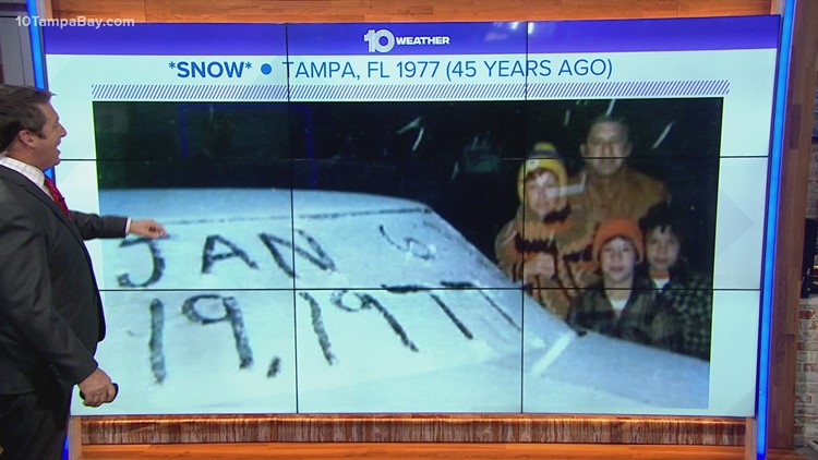 It's been 45 years since it last snowed across Tampa Bay