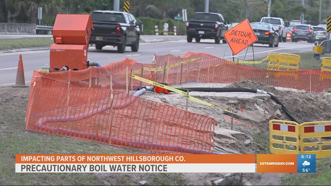 Parts of Hillsborough County affected by precautionary boil water