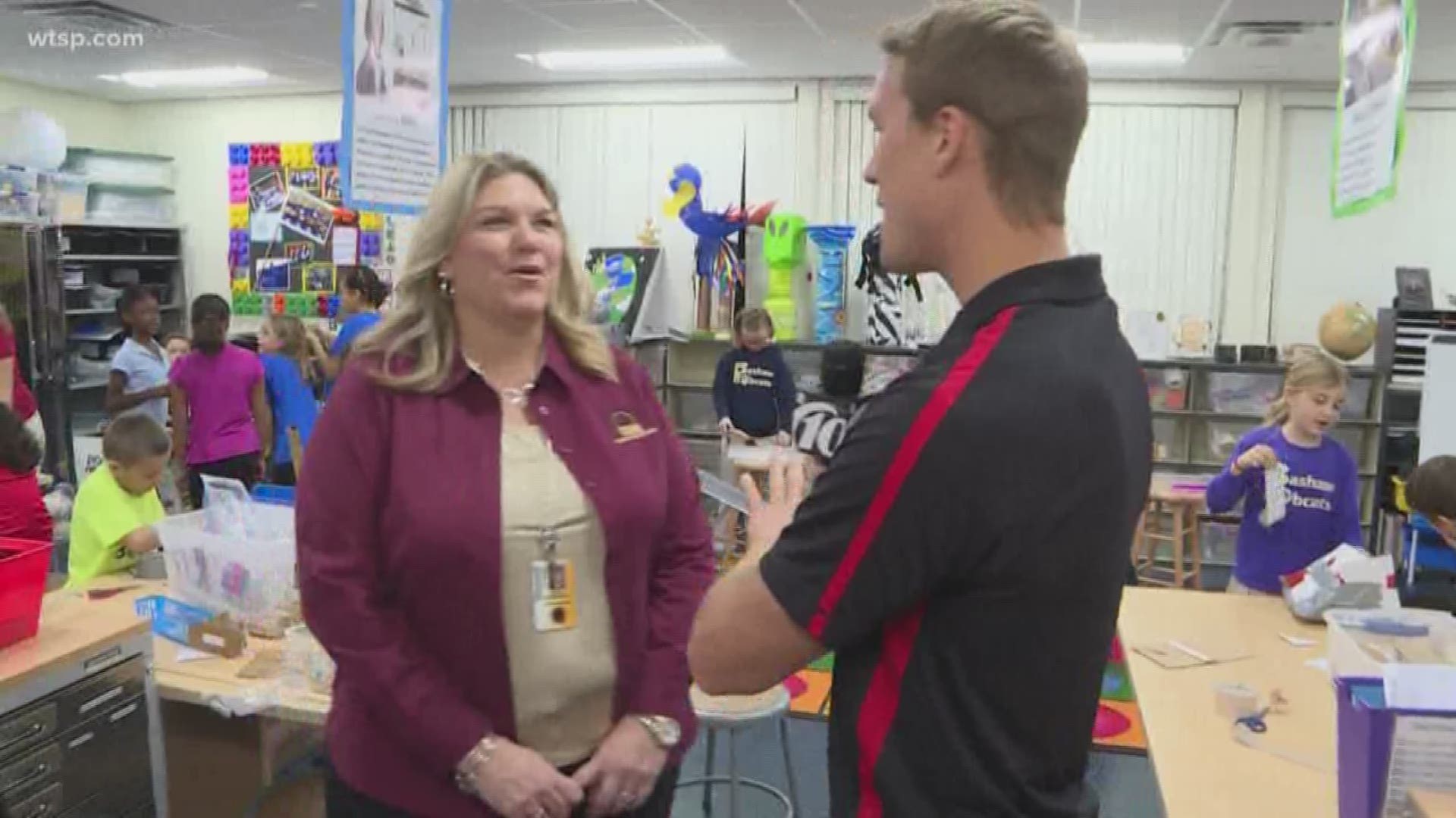 Bashaw Elementary Vice Principal Beth Marshall speaks on being named the 10news School of the Week powered by Duke Energy Florida.