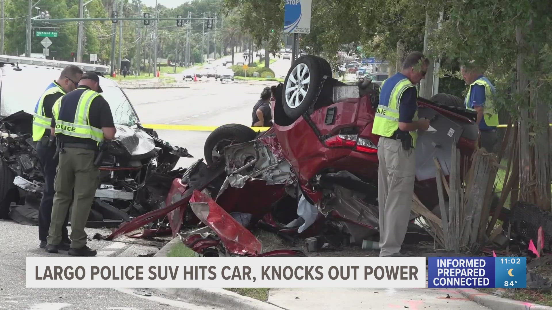 A spokesperson with Duke Energy said most customers got their power back by 4:30 p.m., but first responders are still working the crash on East Bay Drive. 