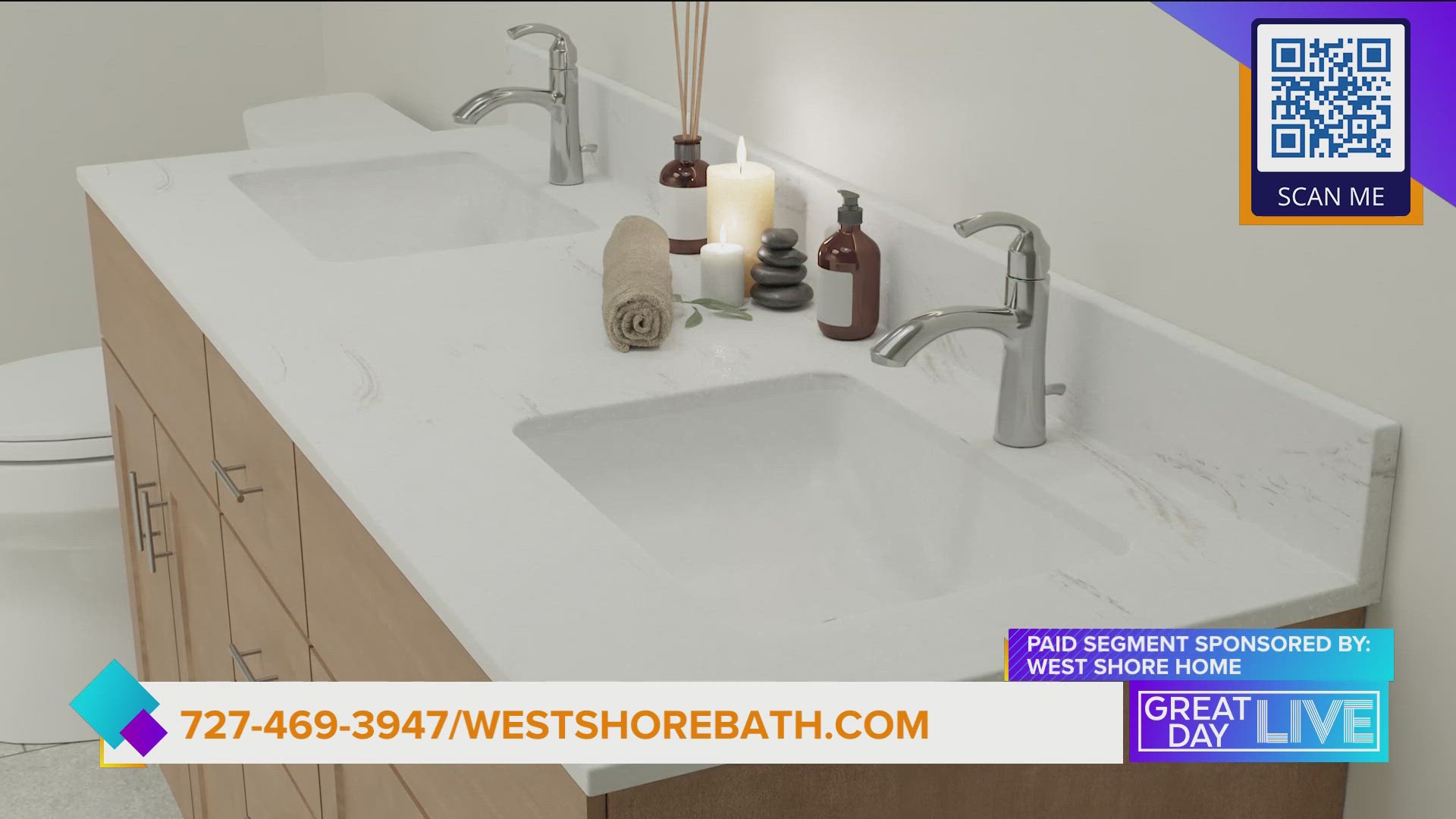 This story sponsored by West Shore Home. You can get a new upgraded bathroom, from the bath to the sink installed within a week. Just call 727-469-3947.