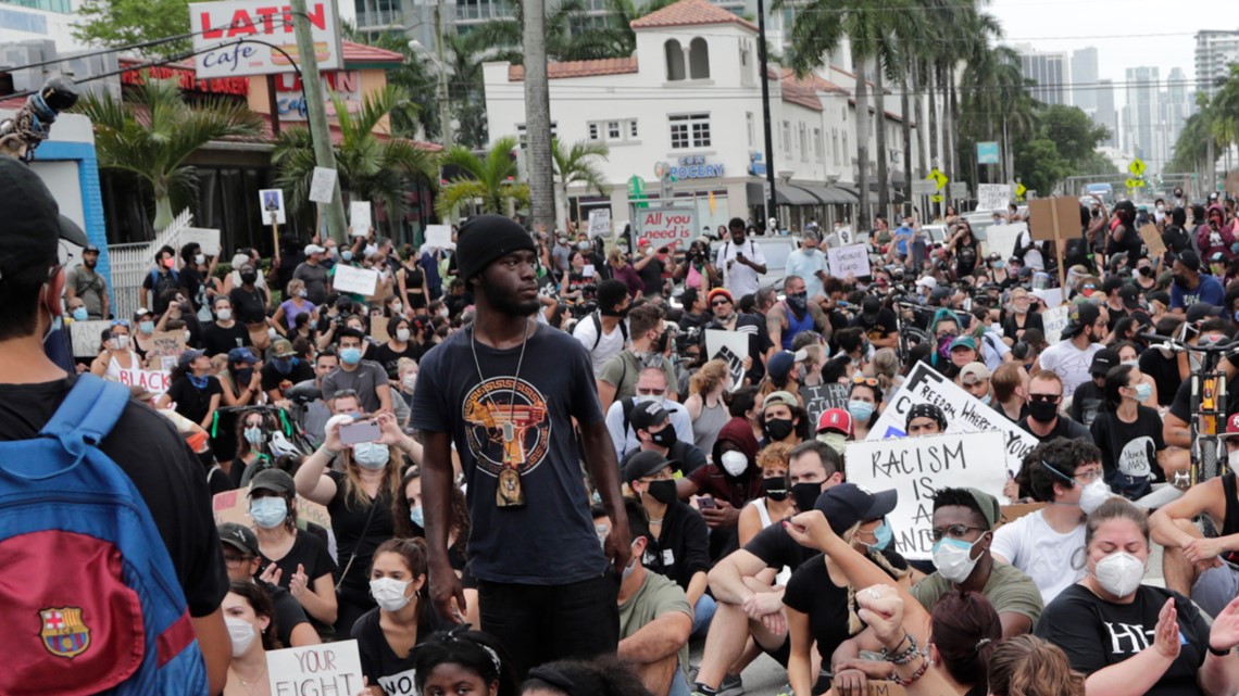Miami protest ends in tear gas from police, reports say