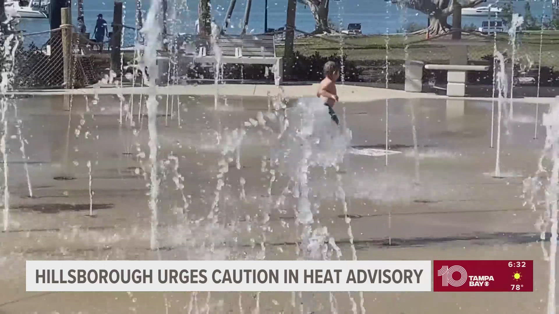 Officials say to wear lightweight, light-colored and loose fitting clothing while making sure to drink plenty of water and put on sunscreen.