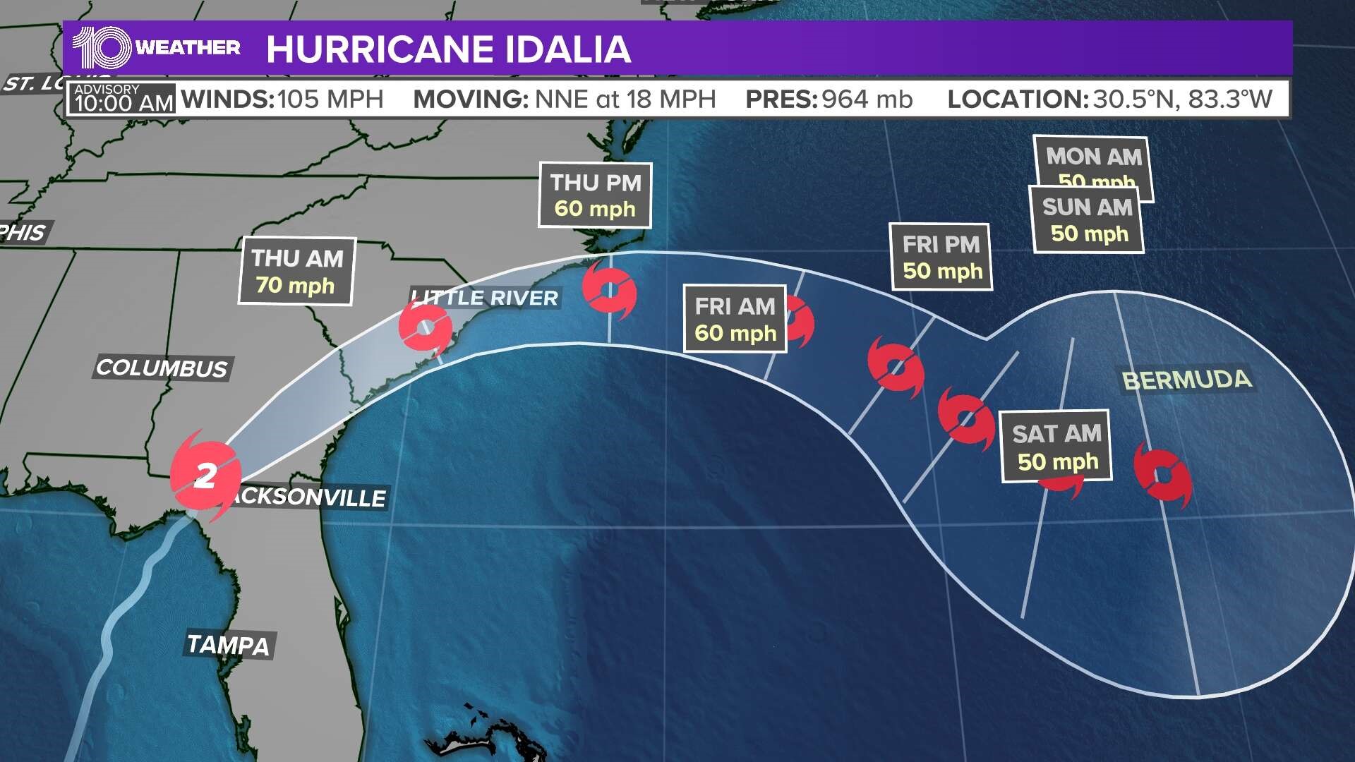 Track Hurricane Idalia Spaghetti Models Forecast Cone