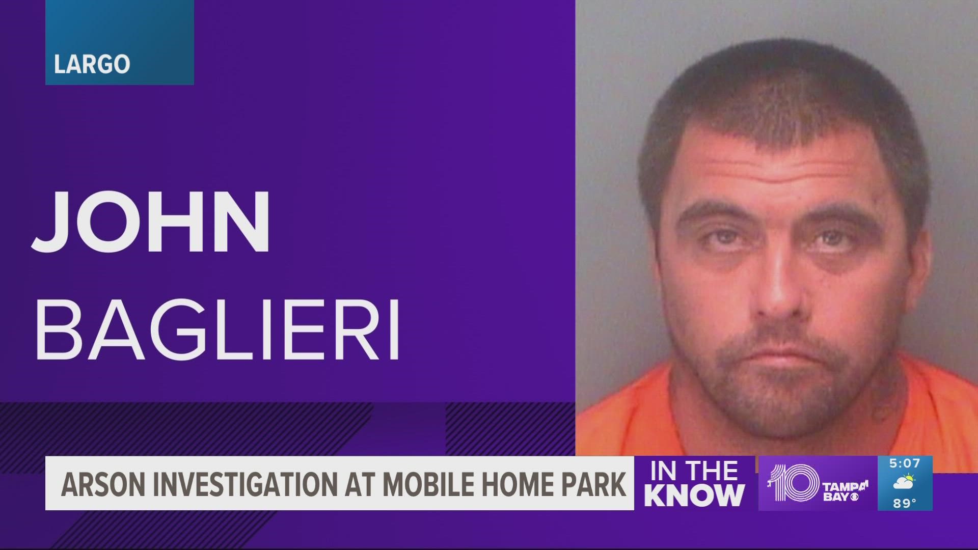 John Baglieri was charged with arson and burglary.