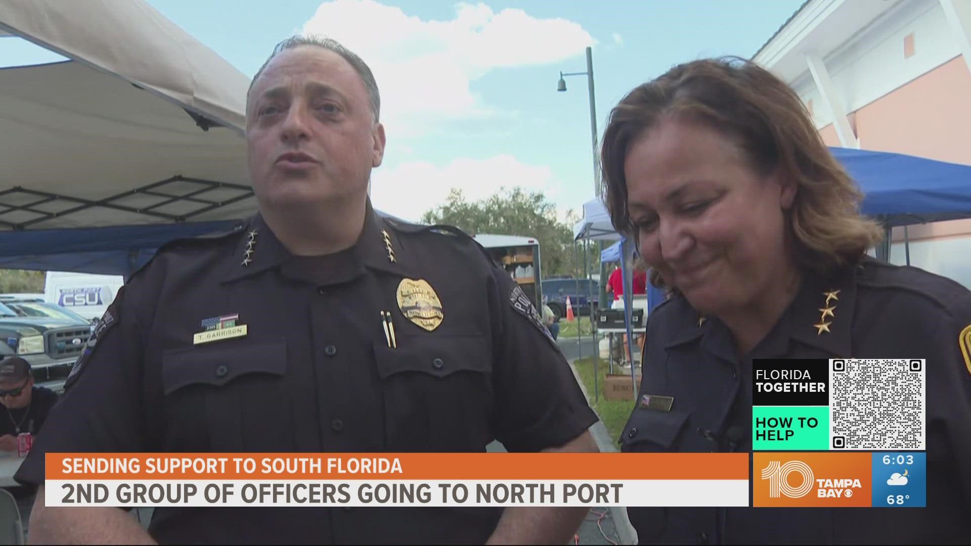 They are set to relieve a police crew that is already in North port.