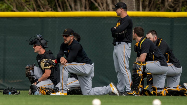 Pirates' guest shagging fly balls requires medical attention