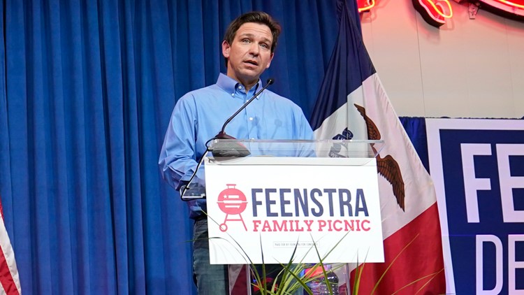 DeSantis in Iowa warns of GOP 'culture of losing' as weather sidelines Trump's event in the state