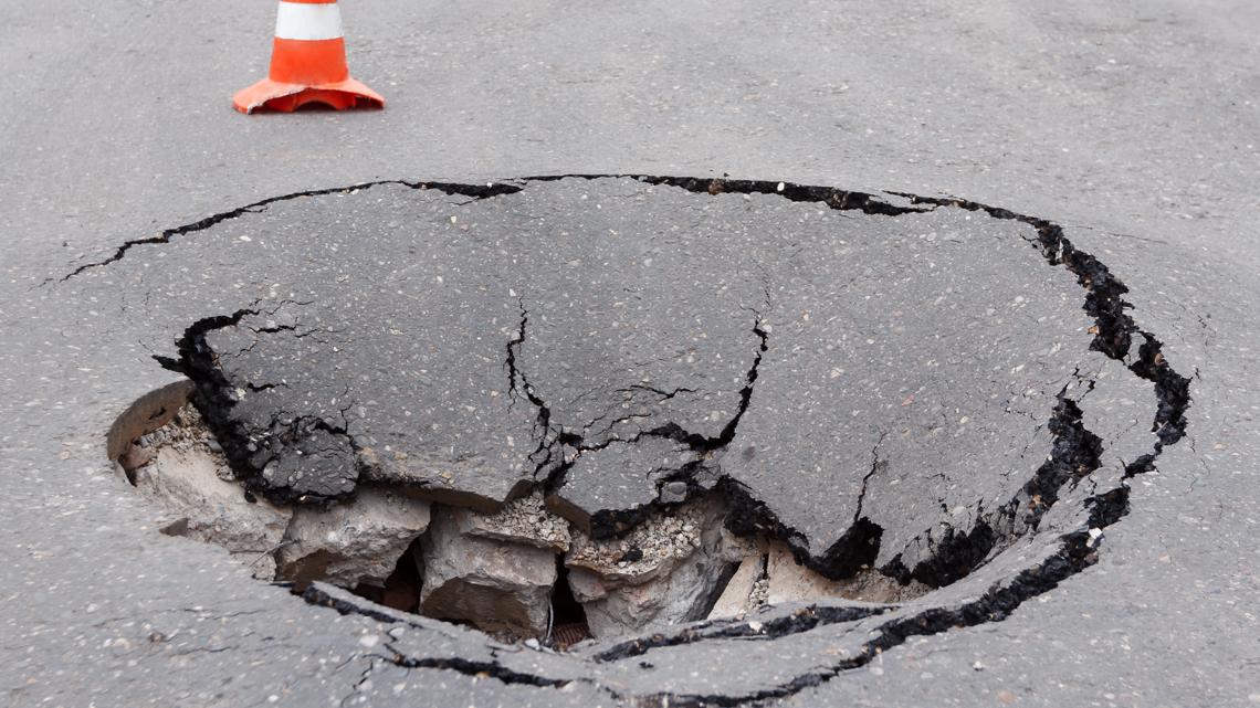 Sinkhole cause road collapse in Palm Springs | wtsp.com