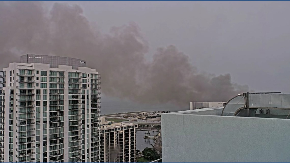 A spokesperson for the University of South Florida confirmed to 10 Tampa Bay News that the smoke is coming from the school's Marine Science Labs building.