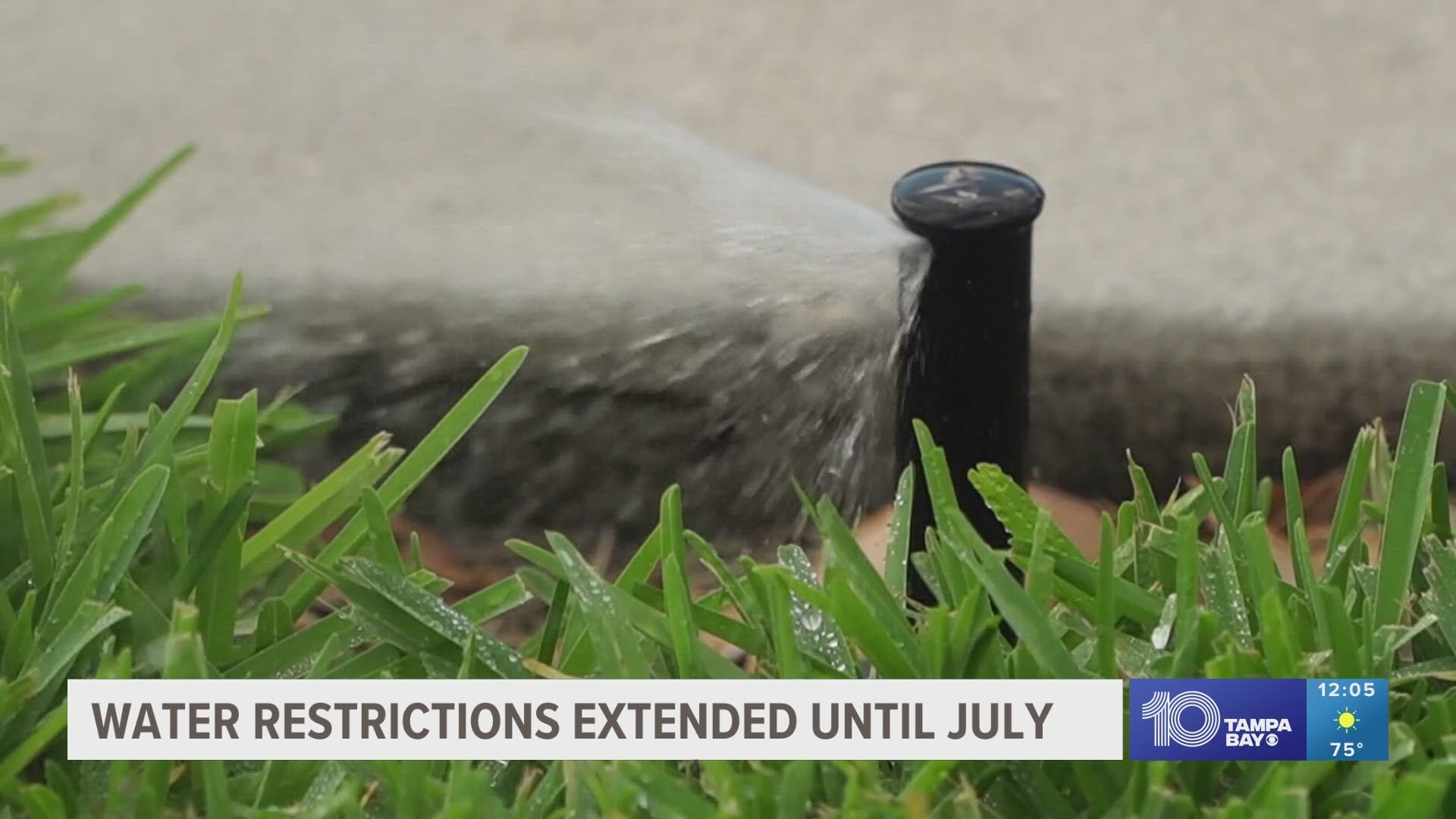 Tampa Bay's water restrictions extended until July