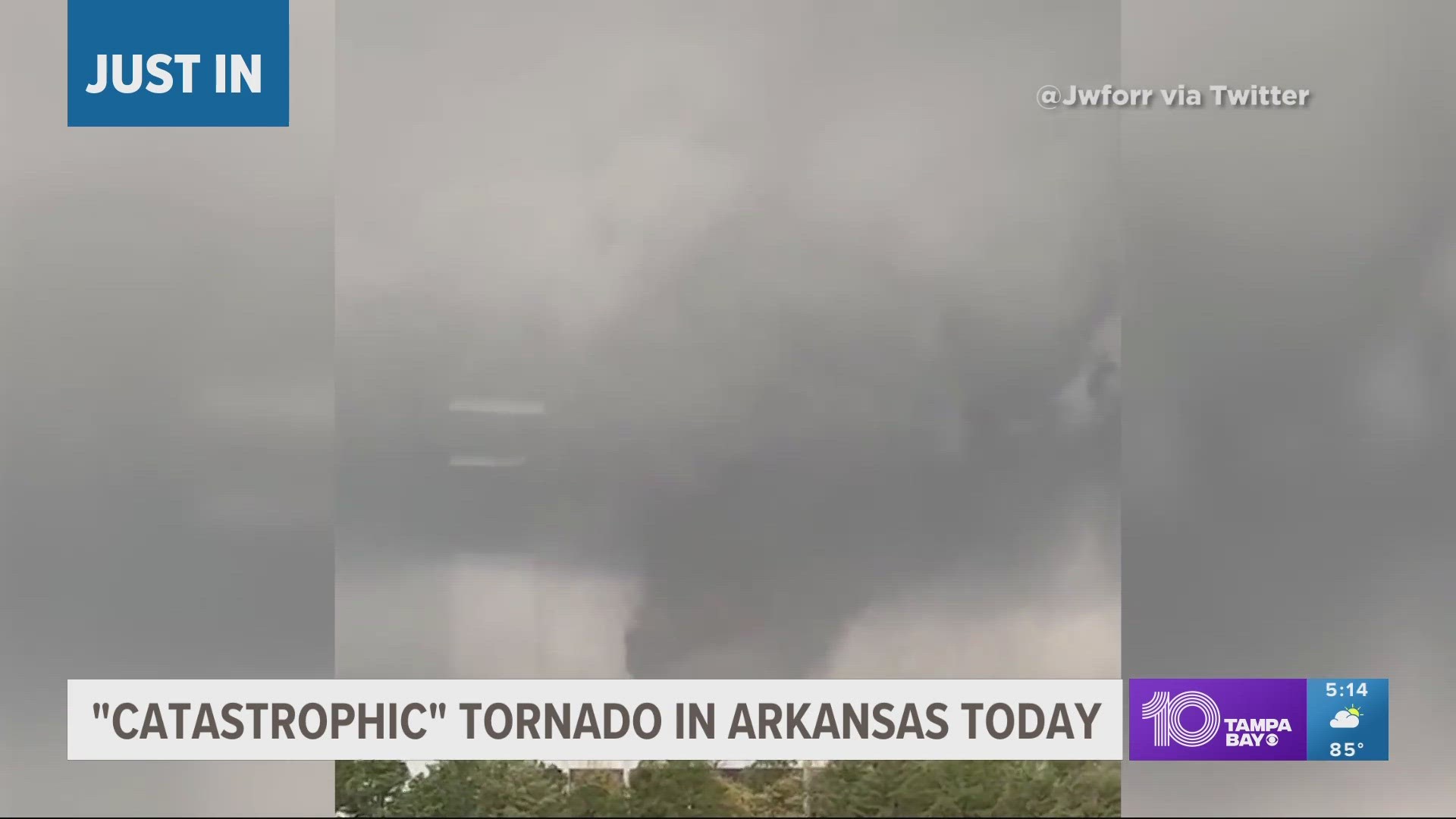Little Rock was hit by what's being called a 'catastrophic' tornado on Friday as severe storms moved throughout Arkansas.