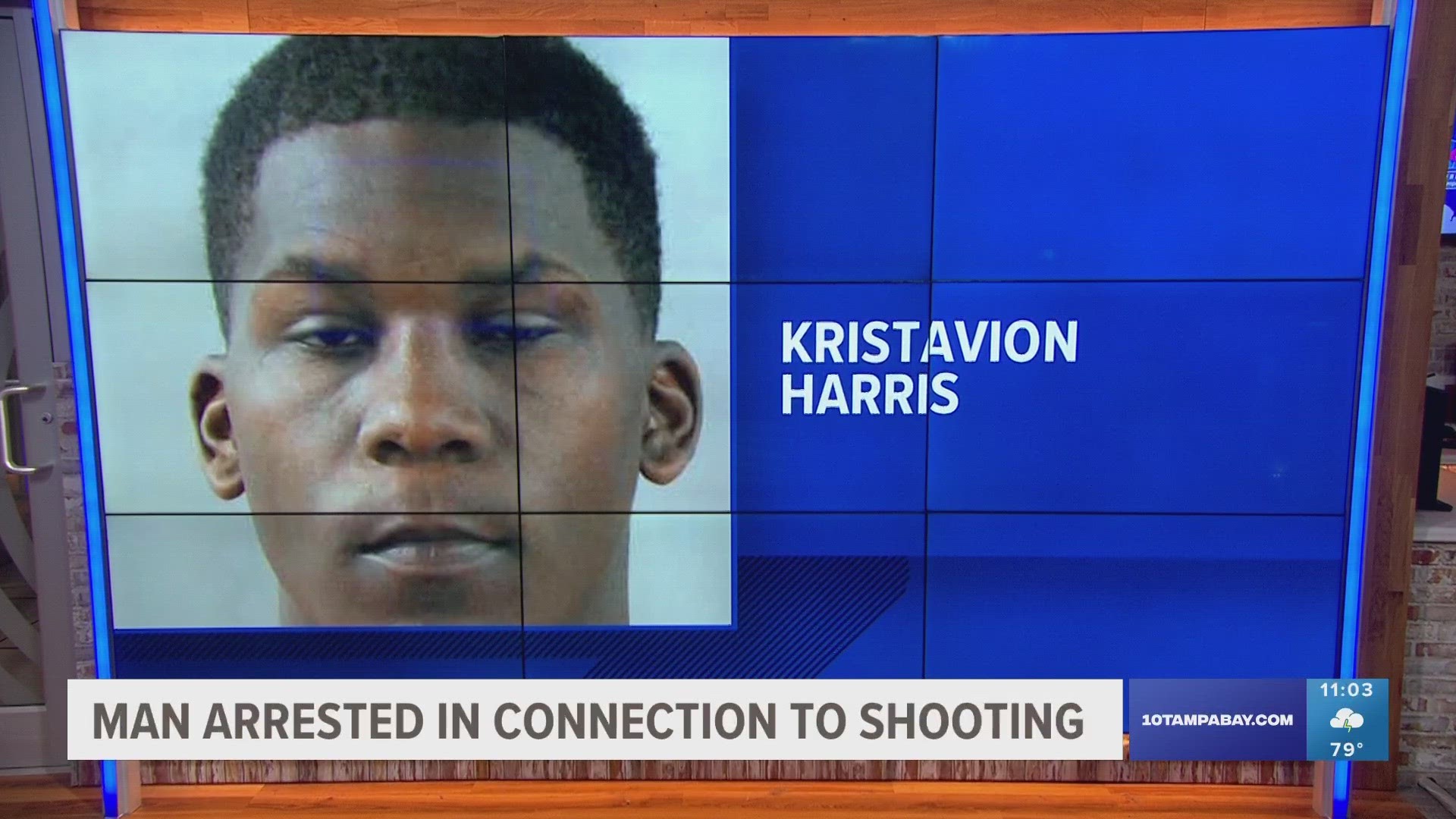 Kristavion Harris, 22, was charged with second-degree murder and aggravated battery with a deadly weapon.
