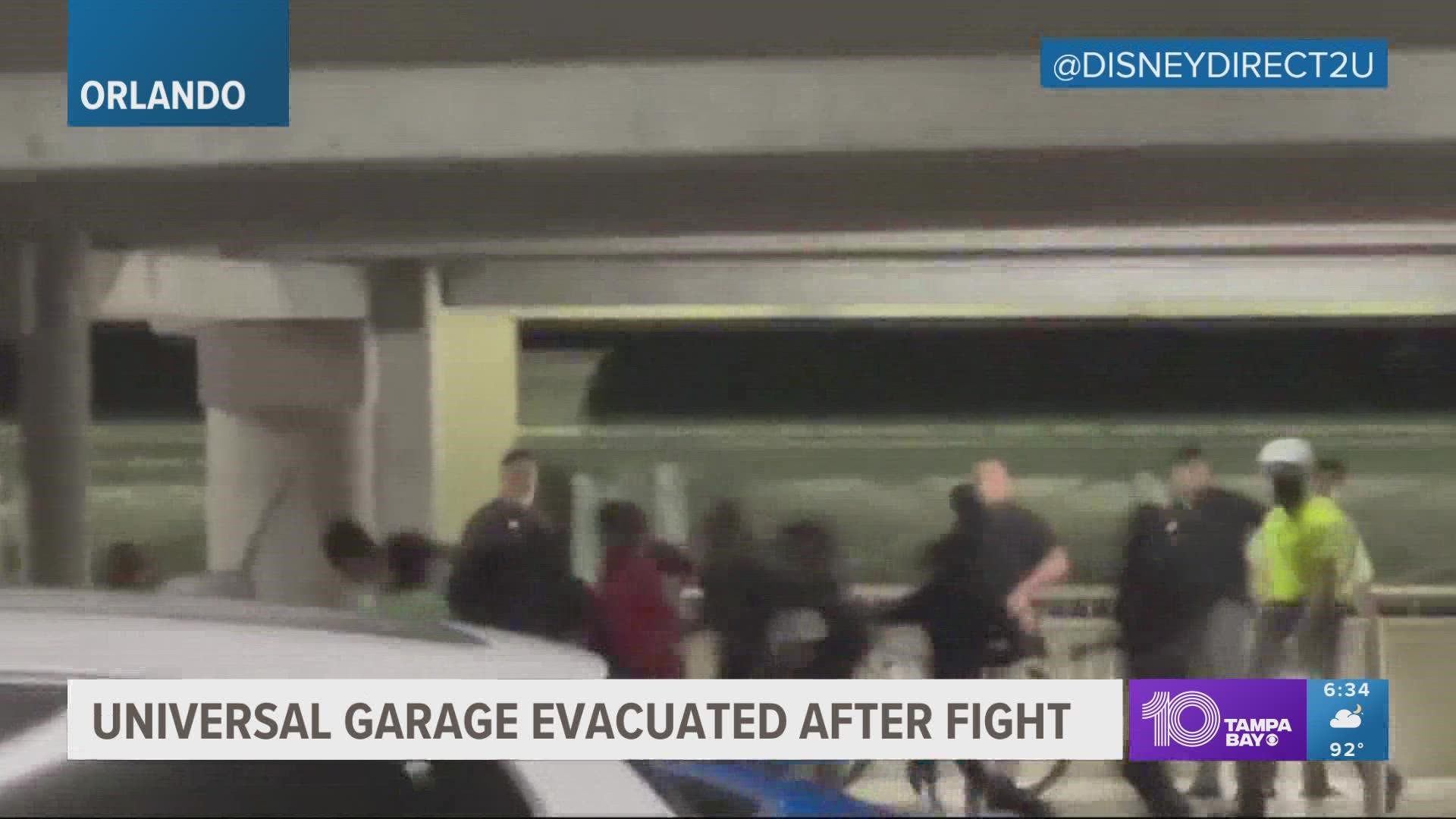 WATCH: Fight forced evacuation of parking garage at Universal Studios,  Orlando police say