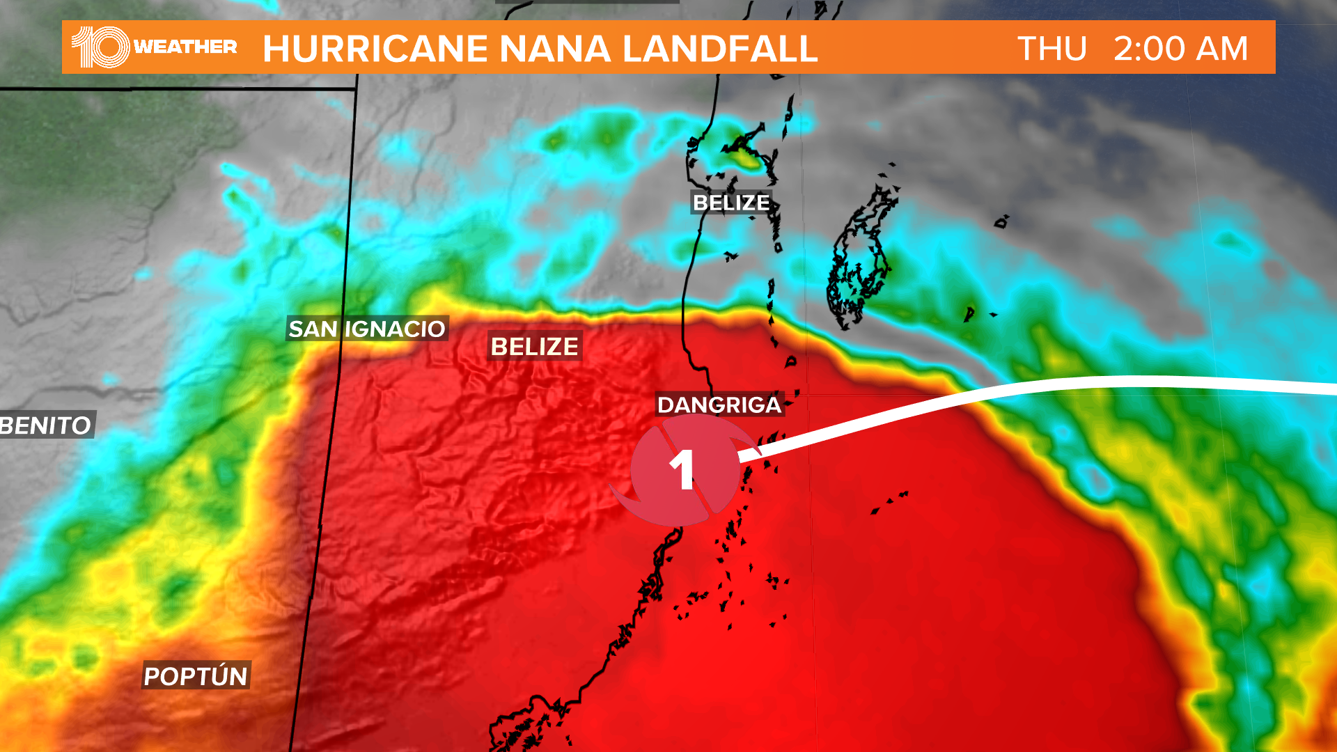 Hurricane Nana makes early morning landfall in Belize