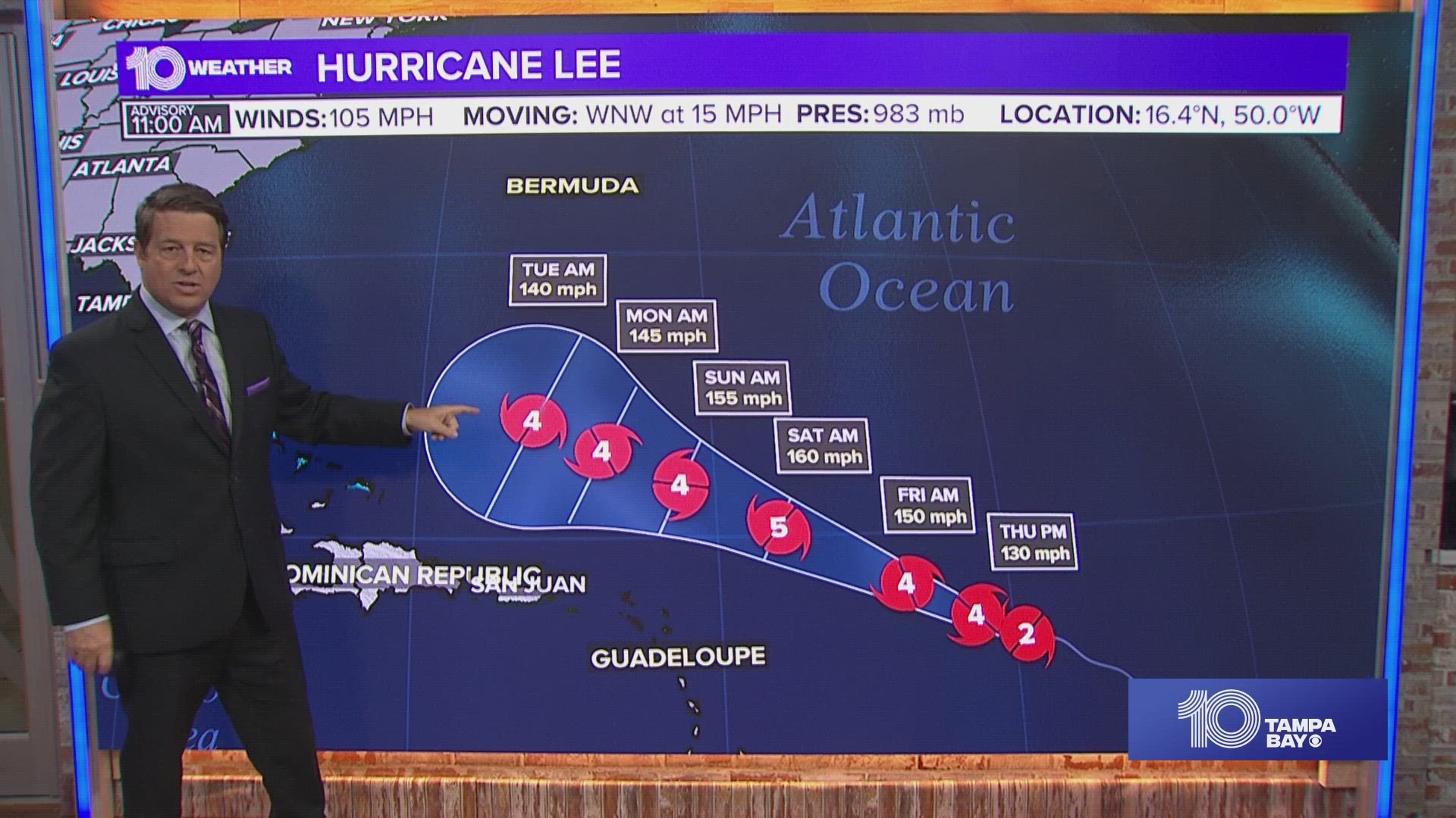Chief meteorologist Bobby Deskins explains the National Hurricane Center's "cone of uncertainty" and what it means for Hurricane Lee.