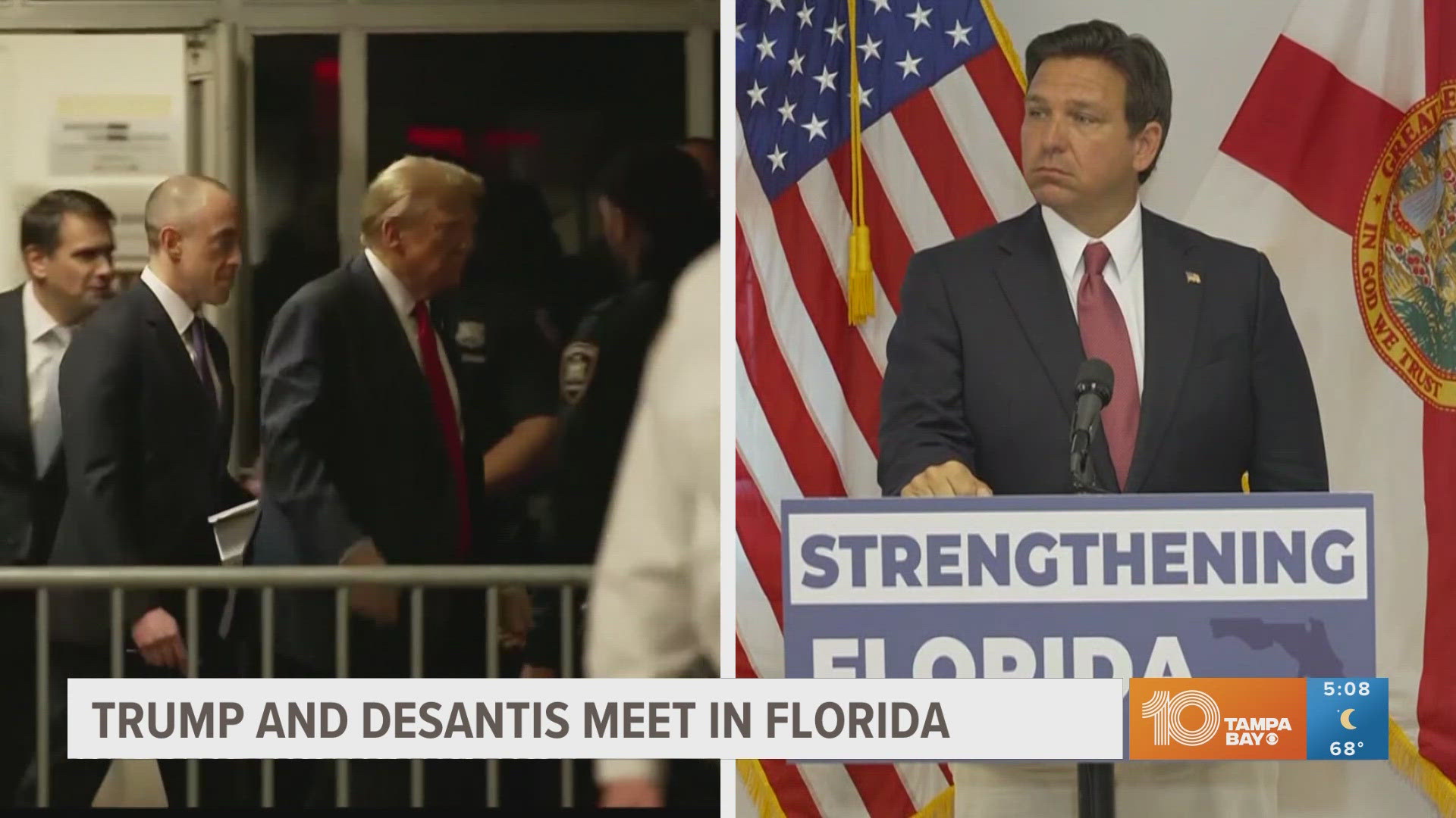 Reports mark this as the first time the two have met since DeSantis ended his presidential campaign in January and endorsed the former President.